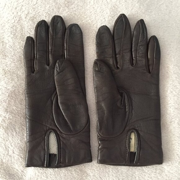 Brown Leather gloves sz S - Picture 3 of 9